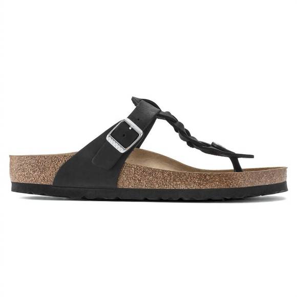 NEW BIRKENSTOCK gizeh braided sandals in black - Picture 3 of 9